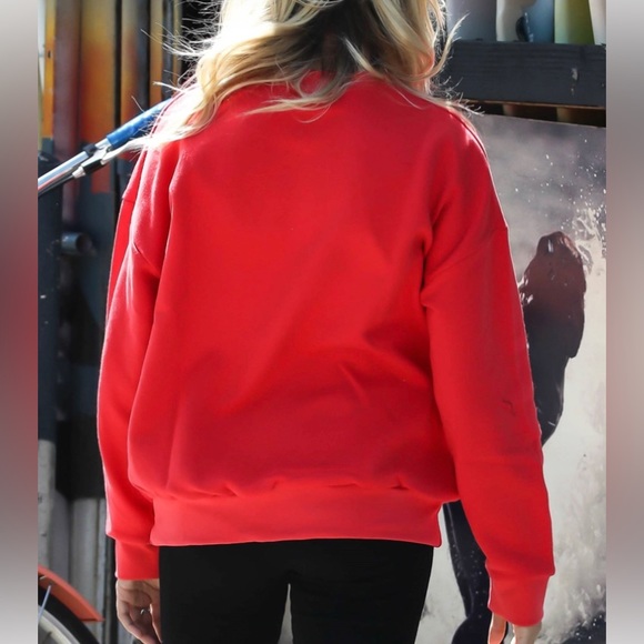 NEW Cherish  Tomato cotton long sleeve  Crew neck Fleece Lined Sweatshirt - Picture 3 of 8